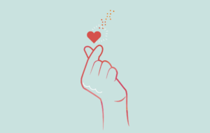 finger gesture heart art illustration